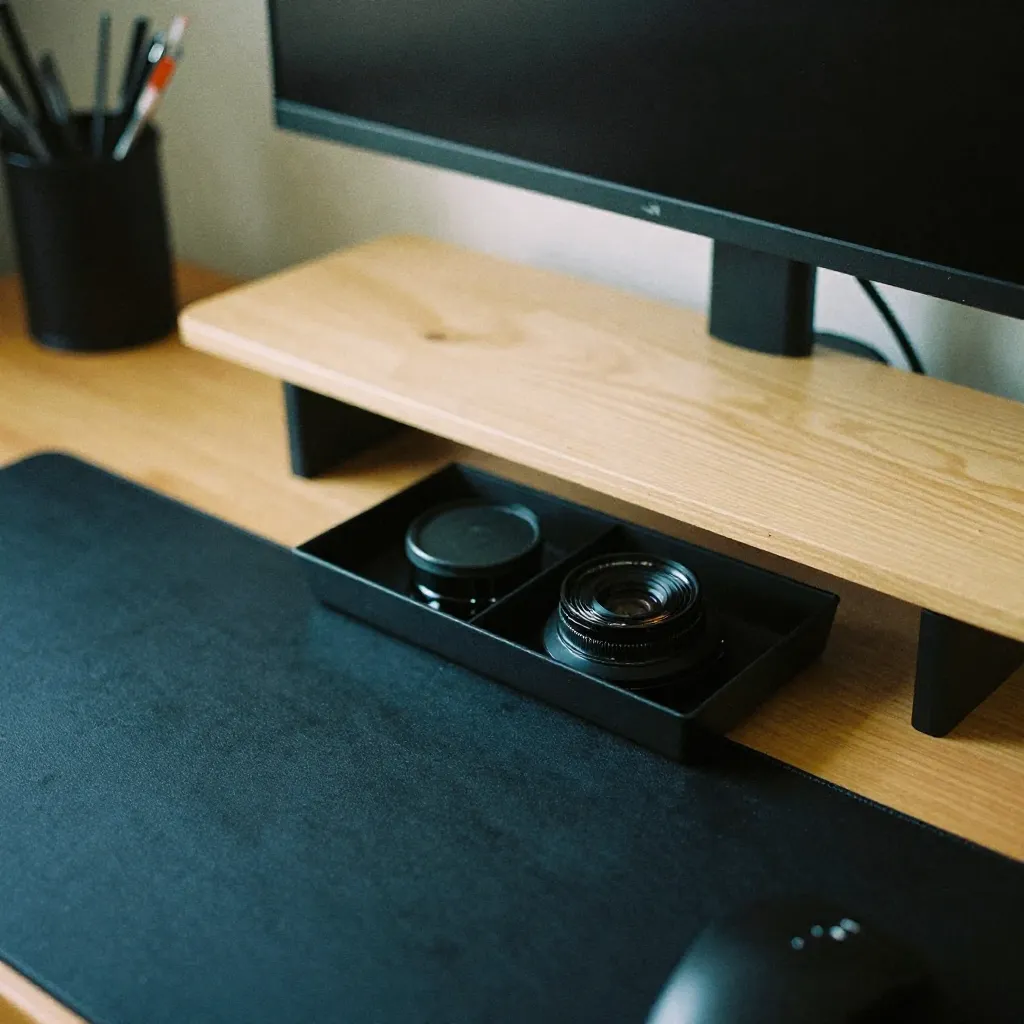 Ergonomic desk setup